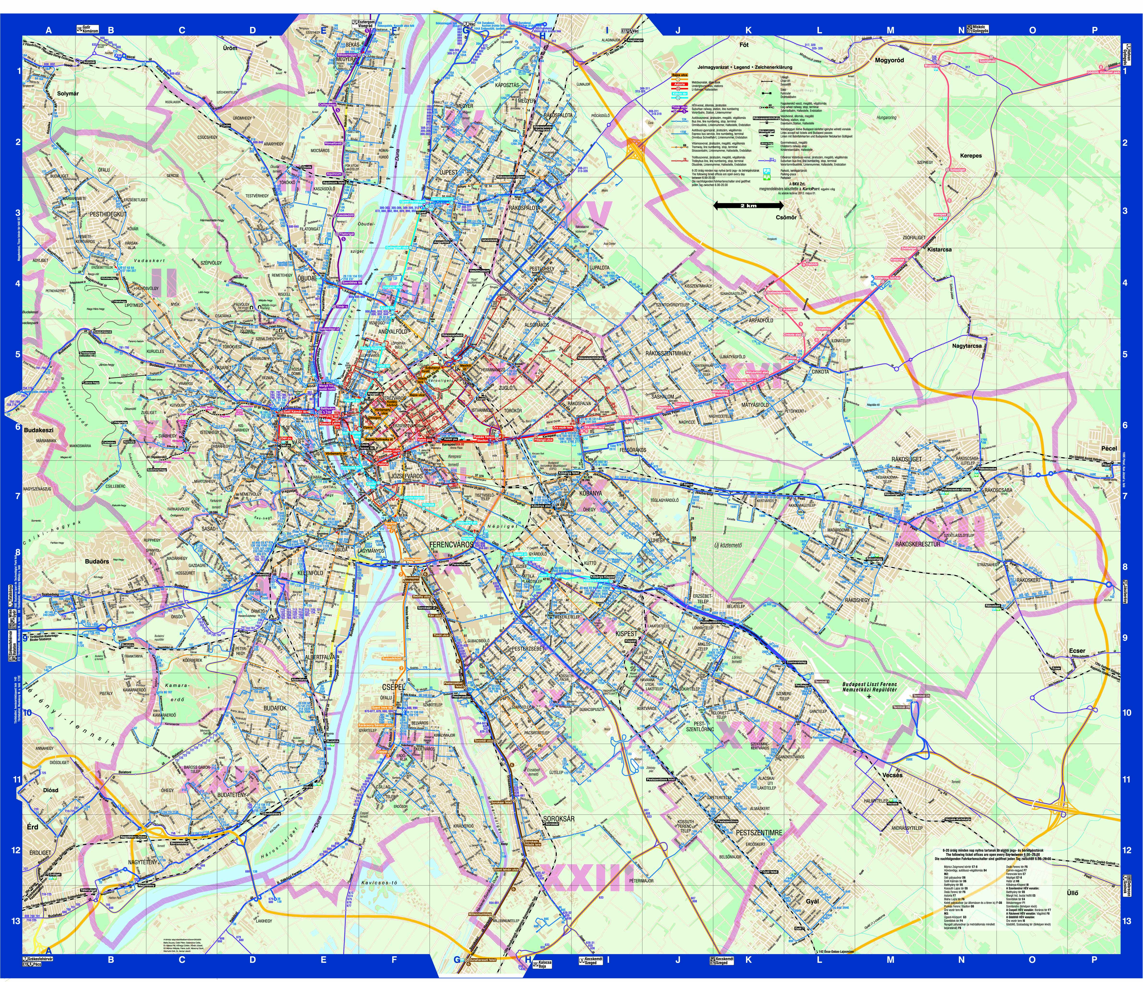 budapest térkép bkk Transportation maps   Budapest Guide budapest térkép bkk